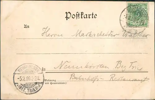 Ansichtskarte Darmstadt Schepp-Allee 1899