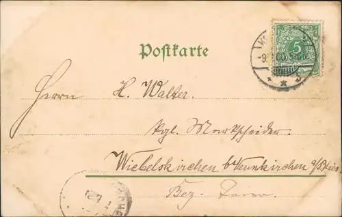 Ansichtskarte  Künstlerkarte Burg Tauben - Lobgesang auf Postkarte 1900