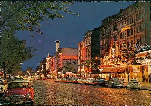 Ansichtskarte St. Pauli-Hamburg Reeperbahn 1965