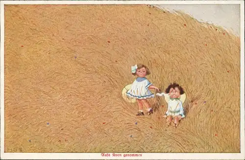 Ansichtskarte  Kinder Künstlerkarte Aufs Korn genommen 1912