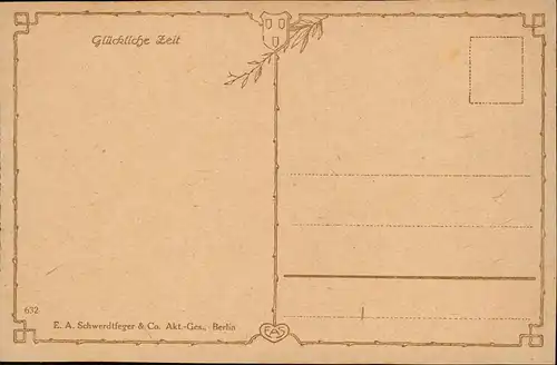 Ansichtskarte  Künstlerkarte Glückliche Zeit feine Dame mit Hut 1913