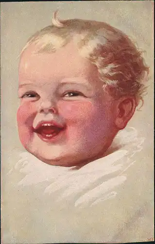 Ansichtskarte  Kinder Künstlerkarte Lachen und Weinen Wally Fialkowska 1912