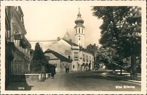 Ansichtskarte Grinzing-Wien Straßenpartie, Bäckerei - Fotokarte 1936
