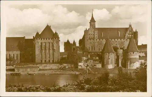 Postcard Marienburg Malbork Haupthaus des Deutschen Ritterordens 1929