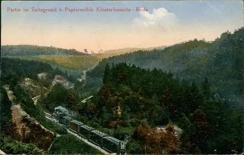 Bad Klosterlausnitz Partie im Zeitzgrund b. Papiermühle Roda 1922