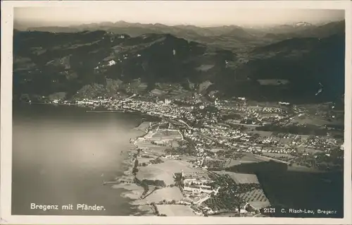 Ansichtskarte Bregenz Luftbild - Fotokarte 1928