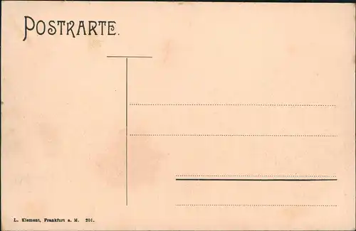 Ansichtskarte Sachsenhausen-Frankfurt am Main Ortsteil mit eisernem Steg 1909