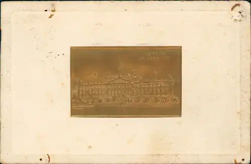 Ansichtskarte Leipzig Universität Goldrelief 1906 Goldrand/Prägekarte