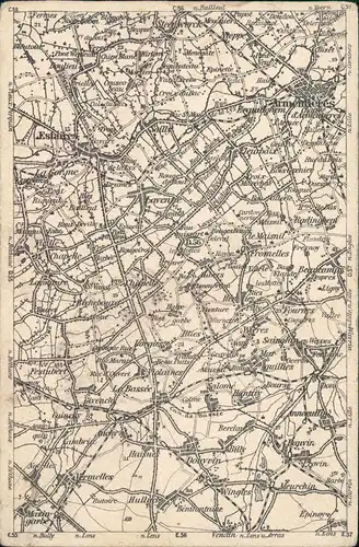 CPA Armentières Marskarte Basse France Frankreich 1924