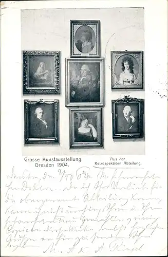 Ansichtskarte Dresden Grosse Kunstausstellung Retrospektiven Abteilung. 1904
