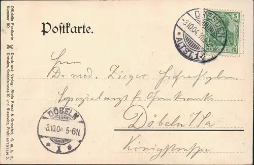 Ansichtskarte Dresden Grosse Kunstausstellung Retrospektiven Abteilung. 1904