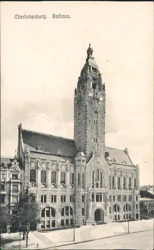 Ansichtskarte Charlottenburg-Berlin Rathaus 1916 gel. Feldpoststempel