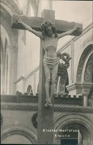 Ansichtskarte Maulbronn Kloster - Kruifix, Fotokarte 1930