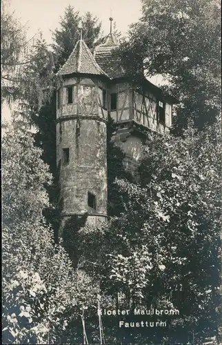 Ansichtskarte Maulbronn Kloster Maulbronn Faustturm - Fotokarte 1920