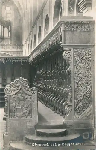 Ansichtskarte Maulbronn Cisterzienser-Kloster Chorstühle, Fotokarte 1930