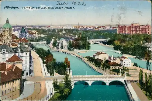 Postkaart Antwerpen Anvers Blick gegen Norden 1922