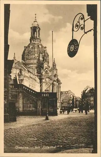 Ansichtskarte Innere Altstadt-Dresden Frauenkirche, Jüdenhof 1928