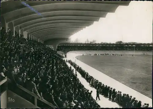 CPA Bordeaux Les Tribunes Stadion 1961