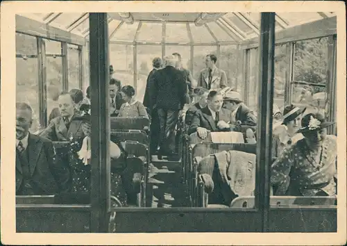 Ansichtskarte  Eine Fahrt mit dem Gläsernen Zug Innen Eisenbahn 1960