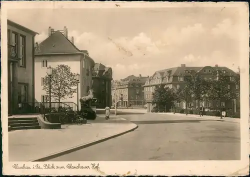 Ansichtskarte Glauchau Straßenpartie Glauchauer Hof 1932