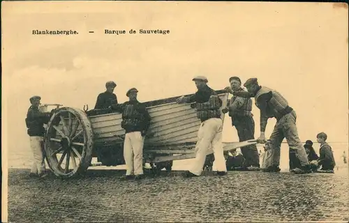 Postkaart Blankenberge Blankenberghe Barque de Sauvetage 1915