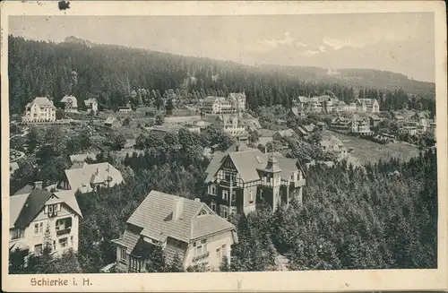 Ansichtskarte Schierke Blick auf die Stadtvillen 1915