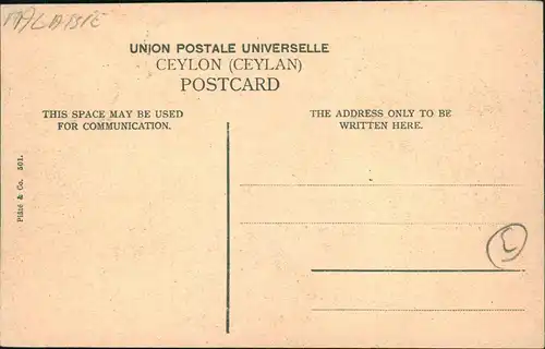 Postcard Colombo UN Gué devant Colombo. Ceylon Sri Lanka 1913