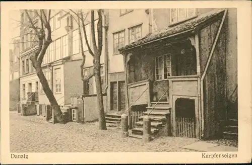 Postcard Danzig Gdańsk/Gduńsk Karpfenseigen 1912