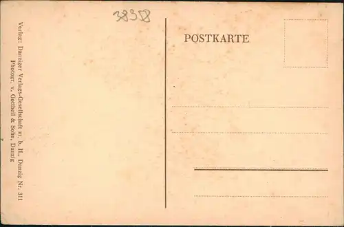 Postcard Danzig Gdańsk/Gduńsk Karpfenseigen 1912