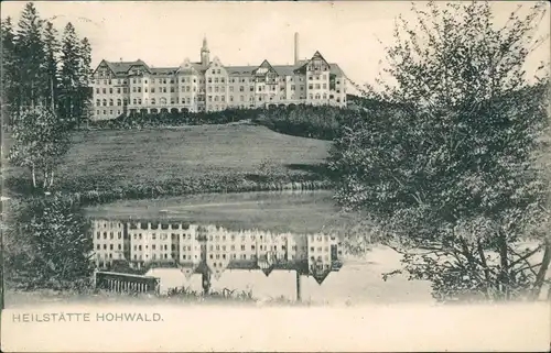 Ansichtskarte Hohwald (Sachsen) Heilstätte Hohwald im See spiegelnd 1912