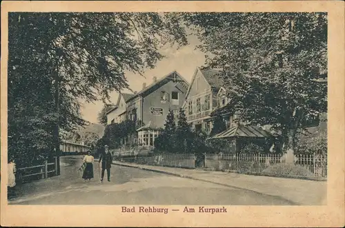 Ansichtskarte Bad Rehburg-Rehburg-Loccum Straßenpartie am Kurpark 1928