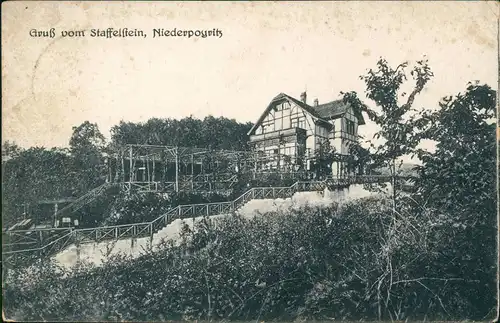 Ansichtskarte Niederpoyritz-Dresden Staffelstein - Villa 1916