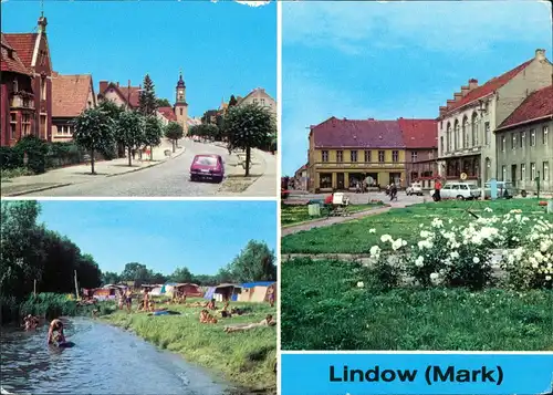 Lindow (Mark) Straße der Jugend, Zeltplatz am Gudelack-See, Blick zur Ho-Gaststätte 1979/1981