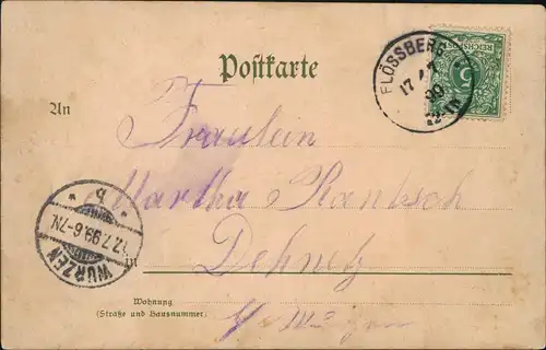 Ansichtskarte Litho AK Borna Reichsstraße, Denkmal - Gruss aus 1899