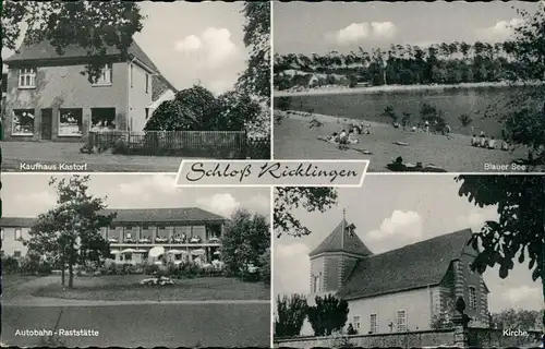 Schloß Ricklingen-Garbsen Kaufhaus Kastorf, Blauer See, Autobahn Raststätte 1965