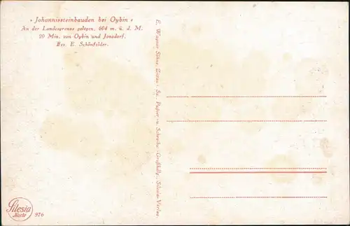 Ansichtskarte Hain-Oybin Rundschaukarte Johannissteinbaude 1917