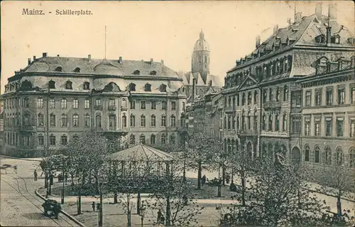 Ansichtskarte Mainz Schillerplatz 1912