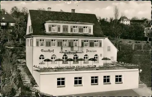 Ansichtskarte Überlingen Cafe Restaurant Biesinger 1959