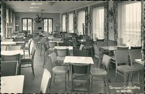 Ansichtskarte Leißling Terrassen-Café Leißling - Saal bei Weißenfels 1961