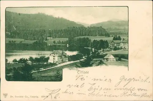 Ansichtskarte Titisee-Neustadt Straßenpartie zum Hotel 1900