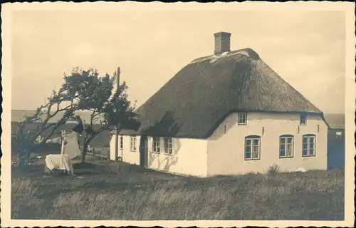 Ansichtskarte Föhr-Amrum Altes Friesenhaus Nordseeinsel - Fotokarte 1930