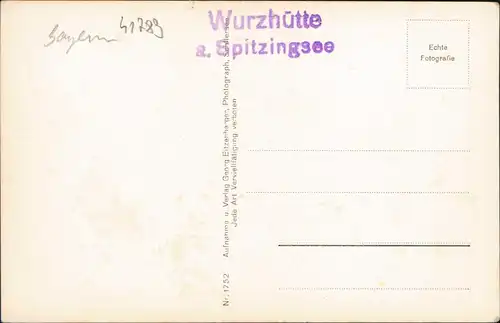 Ansichtskarte Spitzingsee-Schliersee Partie an der Wurzhütte 1940