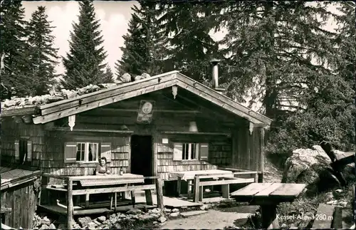 Ansichtskarte Fischbachau Kessel-Alm, Bergbaude 1958