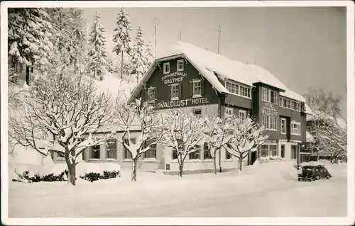 Ansichtskarte Titisee-Neustadt Hotel Waldlust im Winter 1939