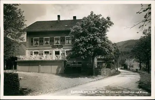 Ansichtskarte Schopfheim Gasthaus-Krone - Fotokarte 1939