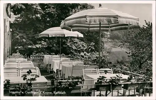 Ansichtskarte Raitbach-Schopfheim Gasthaus zur Krone - Terrasse 1939
