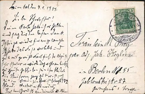 Postcard Oliva-Danzig Oliva Gdańsk/Gduńsk Schloß 1914  gel. D.- Neufahrwasser