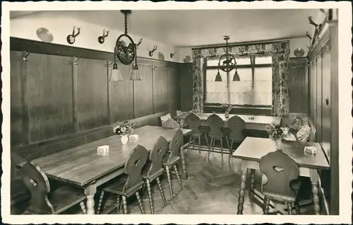 Binzen (Lk Lörrach) Weinstube z. Mühle. Binzen - Innenansicht 1930