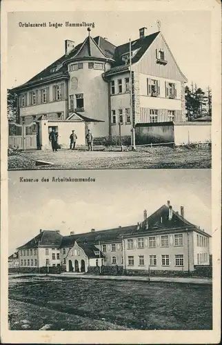 Ansichtskarte Hammelburg 2 Bild Kaserne und Lazarett 1916