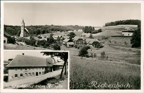Ansichtskarte Rickenbach 2 Bild Stadt, Gasthaus zum Rössle 1940